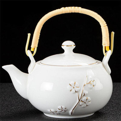 Service à thé 1 théière et 6 tasses en céramique