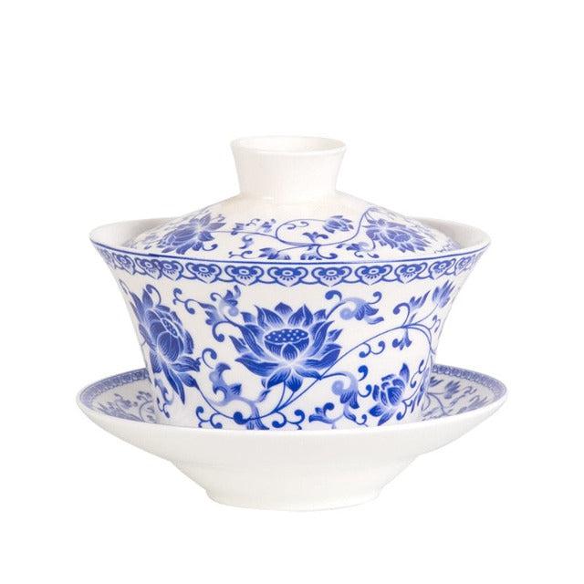 théière chinoise porcelaine bleue-1001 Théières